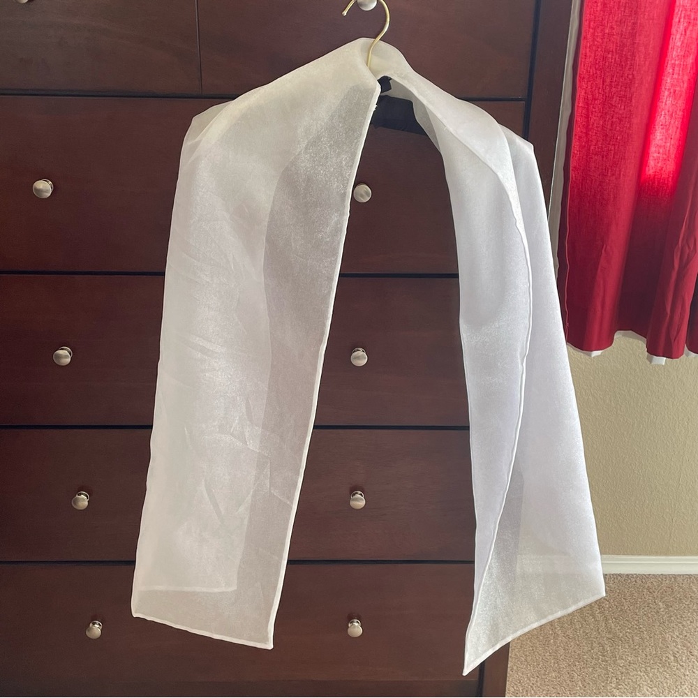 PASHMINA - Shimmery Sheer White Wrap